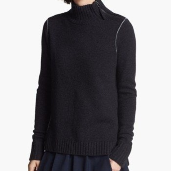 Vince Chain Contrast Mock Neck Sweater XS - Picture 1 of 7